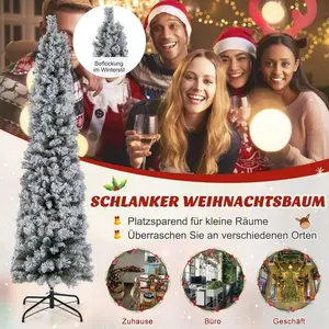 Northio Sapin de Noël de 180 cm Sapin de Noël enneigé avec 150 lumière... pas cher