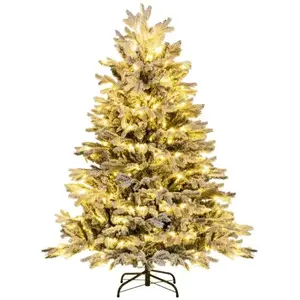 Northio Arbre de noel artificiel de 135 cm avec neige et 688 pointes d... pas cher