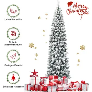 Northix Sapin de Noël artificiel enneigé avec 461 branches mesurant 225 cm pas cher