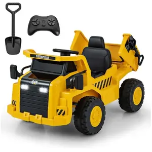 NORTHIX Voiture électrique Caterpillar pour enfants, camion à benne basculante... pas cher