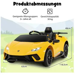 Northix Voiture électrique pour enfants Lamborghini 12V voiture pour enfants é... pas cher