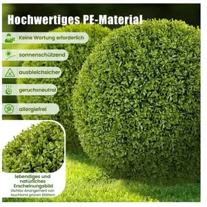 Northix - Lot de 2 boules de buis 50 cm boules de buis plantes boules decoratives resistantes aux uv pour la maison 88303829 88303829 88303829