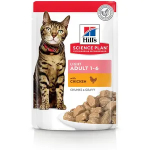 12x85g Adult Light poulet Hill's Science Plan - Nourriture pour Chat pas cher
