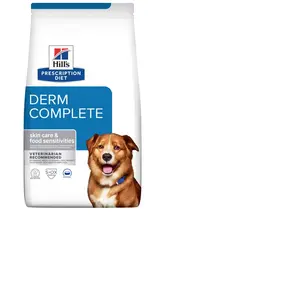 Comparateur de prix : 12kg Hill's Prescription Diet Derm Complete - Croquettes pour chien