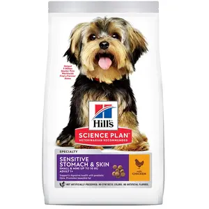 3kg Adult 1+ Sensitive Stomach & Skin Small & Mini poulet Hill's Scien... pas cher