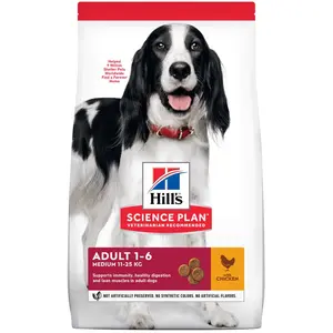Comparateur de prix : 14kg Adult 1-6 Medium poulet Hill's Science Plan Croquettes pour chien