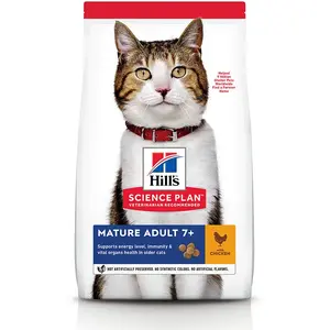 Comparateur de prix : HILL'S Science Plan Mature Adult 7+ au Poulet - Croquettes pour chat