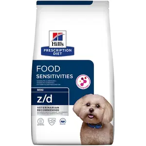 Comparateur de prix : 6kg z/d Food Sensitivities Mini Hill's Prescription Diet - Croquettes pour chien