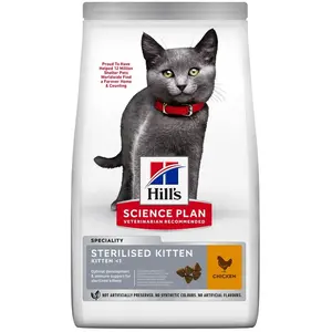 1,5kg Sterilised Kitten poulet Hill's Science Plan - Croquettes pour c... pas cher
