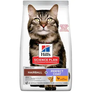 Hill's Science Plan Adult Hairball & Perfect Coat poulet pour chat - 3 kg pas cher