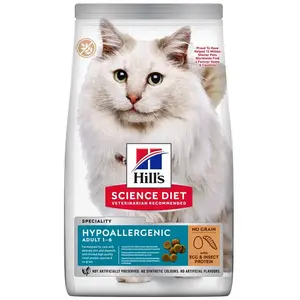 Hill's Science Plan Adult Hypoallergenic oeuf, protéines d'insectes pour chat - 1,5 kg pas cher