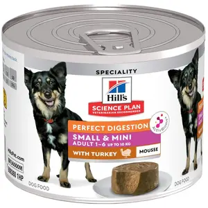 Hill's Science Plan Perfect Digestion Adult Small & Mini Mousse pour chien - dinde (12 x 200 g) pas cher