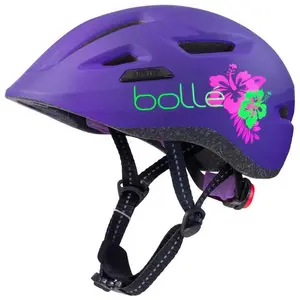 Comparateur de prix : Bollé Stance Jr - Casque vélo enfant Matte Purple Flower 47-51 cm