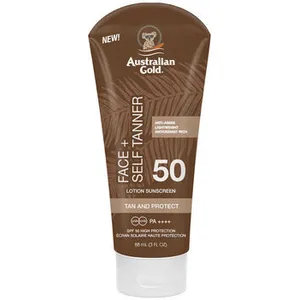 Comparateur de prix : Australian Gold Crème solaire autobronzante visage SPF50 88 ml
