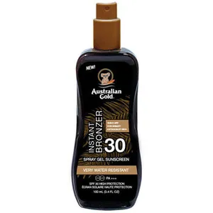 Australian Gold Gel spray solaire SPF30 avec bronzant instantané 100 ml pas cher