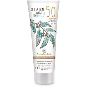 Australian Gold Botanical Tinted Face Bb Cream Spf50 Medium Tan 88ml pas cher