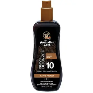 Australian Gold - Sunscreen Spray Gel w. Bronzer instantané 237 ml - SPF 10 pas cher