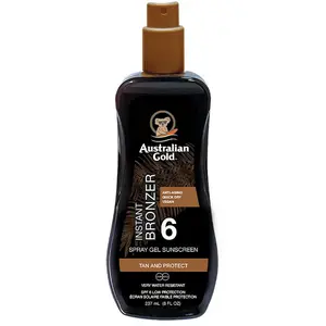 Australian Gold Instant Bronzer Spray Gel Sunscreen SPF6 237ml pas cher