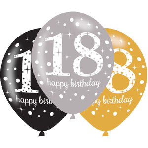 Comparateur de prix : Amscan ballons Sparkling 18 unisexe 27,5 cm 6 pièces