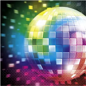 Comparateur de prix : Amscan Serviettes - Disco - x16 - Noir - Multicolore - 33x33 cm