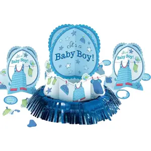 Amscan Kit décoration de table Baby Shower Garçon (23 pièces) pas cher