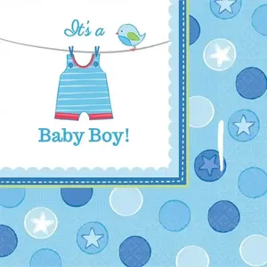 Amscan Serviette It's a Boy (lot de 16) pas cher