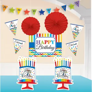 Comparateur de prix : Amscan Kit décoration de table - Bright Birthday