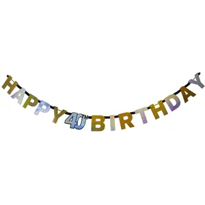 amscan Guirlande Happy Birthday - 40 ans pas cher