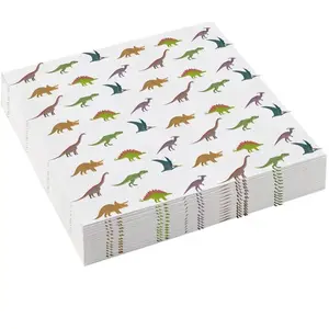 Comparateur de prix : Amscan serviettes de table Happy Dinosaurs 25 x 25 cm papier 20 pièces