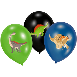 Comparateur de prix : amscan 9903988 Lot de 6 Ballons en Latex Joyeux Dinosaure Vert/Noir/Bleu