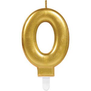 Amscan bougie d'anniversaire ''0'' or unisexe 9,3 cm pas cher