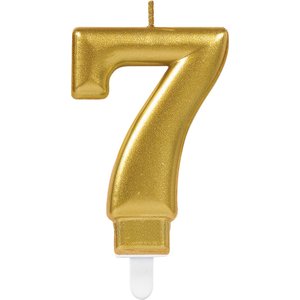 Comparateur de prix : Amscan bougie d'anniversaire 7 ans or 8 cm