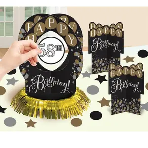 Comparateur de prix : RueDeLaFete Kit de decoration de table - Sparkling Gold Celebrations