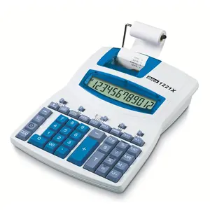 Comparateur de prix : Rexel Calculatrice imprimante de bureau ibico 1221x - 12 chiffres - LCD - Noir/Rouge