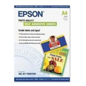 Comparateur de prix : Papier autocollant - EPSON - A4 - 210 x 297 mm - 167 g/m2 - 10 pièces