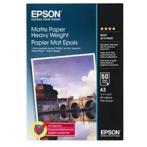 Comparateur de prix : Papier mat A3 - EPSON - 297 x 420 mm - 167 g/m2 - 50 pièces - Haute qualité d'impression
