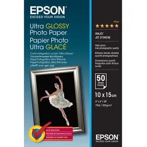 Comparateur de prix : Papier photo - EPSON - Ultra Glossy - A4 - 15 feuilles - 210 x 297 mm - Brillant