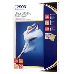 Comparateur de prix : Epson Papier Photo Ultra Brillant 50 Feuilles 300gr 13x18 Cm