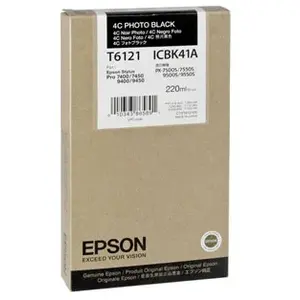 EPSON Cartouche d'encre originale T6121 - 220 ml - photo Noire pas cher