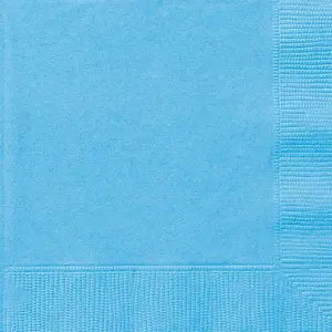 Comparateur de prix : Sachet de 20 Petites serviettes en papier Bleu ciel 25 x 25 cm