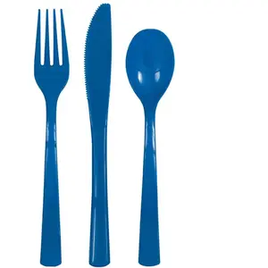 Comparateur de prix : Ménagère 18 pièces couverts plastique Bleu Roy