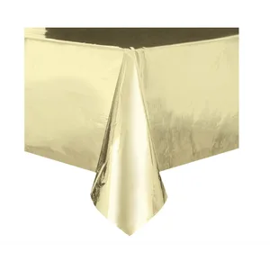 Nappe plastique métallisée or 137 x 274 cm