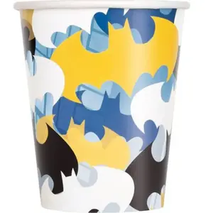 RueDeLaFete Lot 8 Gobelets carton 25cl Batman pas cher