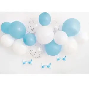 Kit Ballons pour Arche - Bleu/Blanc/Transparent  pas cher