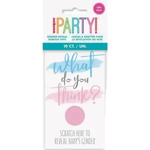 10 cartes à gratter - "Boy or Girl ?" - Fille pas cher