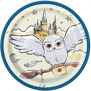 Unique 8 assiettes carton 18cm harry potter - cda u23934eu pas cher