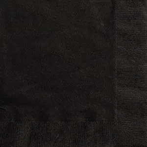 Comparateur de prix : Unique Petites serviettes en papier noires (x20)