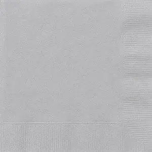 Unique Petites serviettes en papier argent (x20) pas cher