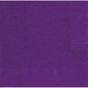 20 Petites serviettes en papier violet foncé 25 x 25 cm - Violet