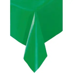 Uunique Nappe verte en plastique (137 x 274 cm)